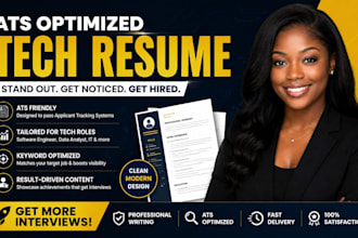write ats optimized tech resume, software engineer CV, IT resume