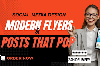 design eye catching poster, flyer and social media design