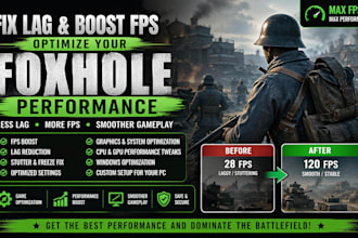 fix foxhole lag, fps drops,  performance issues