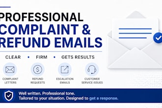 write a complaint letter, refund or escalation email