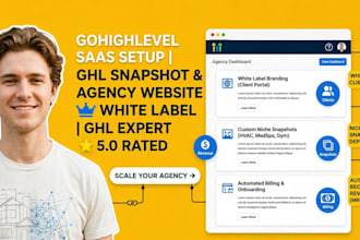 do gohighlevel saas setup ghl snapshot and gohighlevel expert for agency