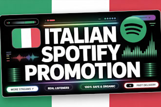 do professional italian spotify music promotion organic promotion
