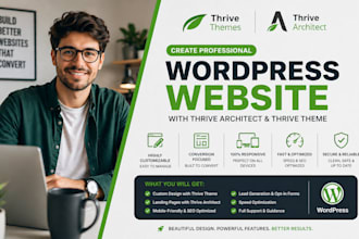 create professional wordpress website with thrive architect and thrive theme