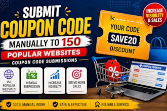 submit coupon code manually to 150 popular websites coupon code submissions