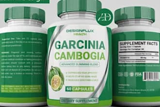 design premium supplement label and product packaging with fda compliant layout