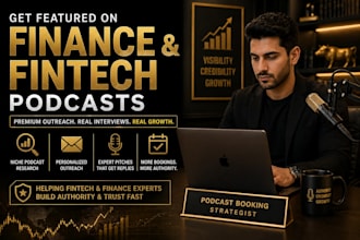 book you on fintech, finance and business podcasts to grow your authority