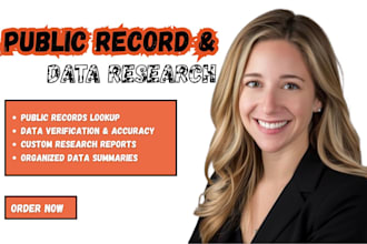do public records for you and extract data from records data