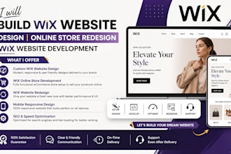build wix website design wix online store redesign wix website development