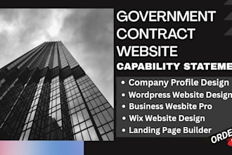 design business website for government contract to win bid on sam gov contract