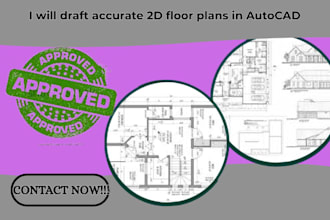 draft accurate 2d floor plans in autocad