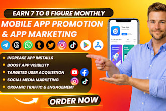 do android and ios app promotion gain app install game promotion, app marketing