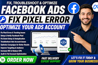 fix troubleshoot facebook ads fix pixel error optimize your ads account for sale
