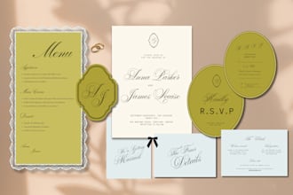 design modern wedding invitation and stationery