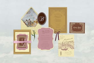 design modern wedding invitation and stationery