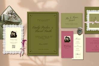design modern wedding invitation and stationery