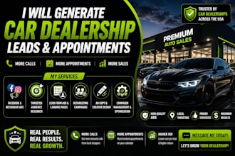 generate car dealership, detailing, tint, auto sales and ceramic coating lead