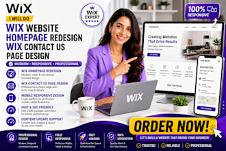 design wix website home page,wix contact us, wix booking form error fixing