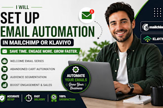 set up mailchimp or klaviyo automation for your business