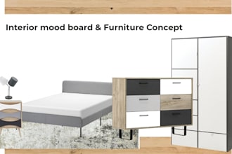 create an interior mood board and furniture concept for your home