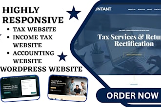 design wordpress tax accounting website tax landing page sales funnel tax leads