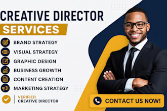 be your creative director for visual strategy, branding, and content creation