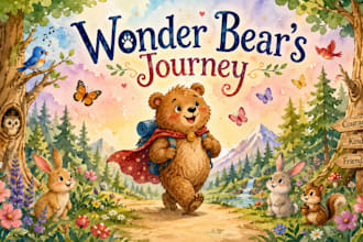 do water color illustration, children book illustration and children book