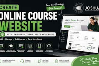 build online educational lms website, elearning website, online education course