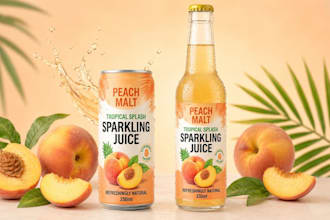 create energy drink juice bottle can label beverage and packaging