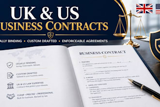 draft legally binding UK US business contracts and agreements