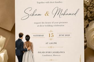 design luxury invitation for any event in 24h