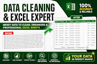 clean, format, merge, split, excel data