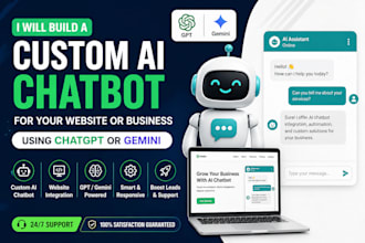 build a custom ai chatbot for your website or business using chatgpt or gemini