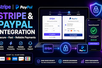integrate stripe payment, paypal gateway, and online payment system