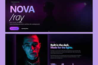 design a stunning website for music artists, djs , rappers and bands