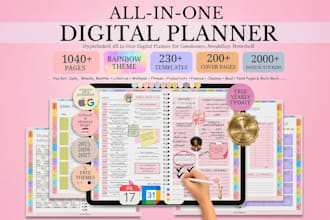etsy digital planner, etsy product, hyperlinked planner, etsy shop seo