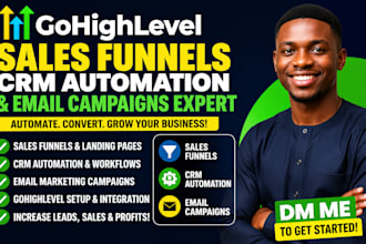 create gohighlevel funnels, CRM and email campaigns