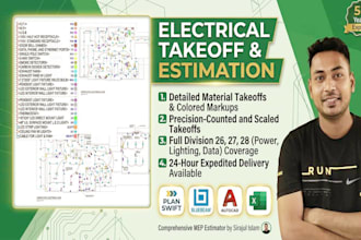 do detailed division 26 electrical takeoff and estimation