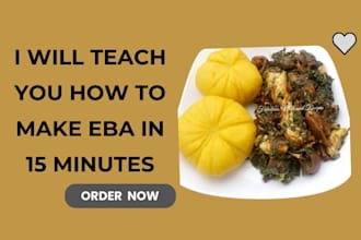make eba with egusi soup delicacy