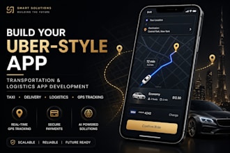 develop transportation app taxi booking app carpooling app logistic app gps app
