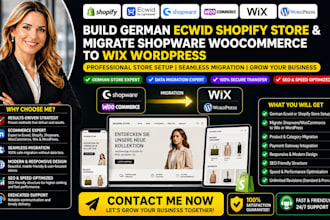 german shopify ecwid store and shopware migration woocommerce to wix wordpress