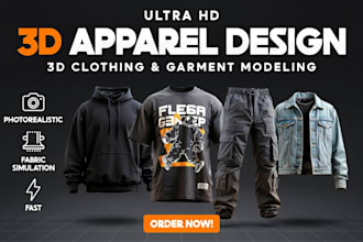 do 3d apparel design 3d garment modeling clothing 3d modeling