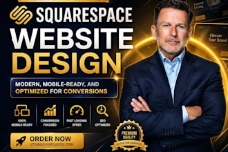 do squarespace website, modern business site,SEO optimized and mobile responsive
