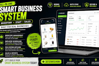 develop inventory, staff scheduling and offline pos system for your business