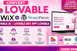 convert lovable to wix lovable to wordpress lovable ai lovable dev app lovable
