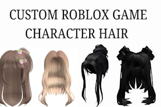 create roblox ugc hair, hair accessories, hair model and character for your game
