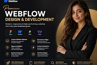 design or develop webflow website, webflow landing page