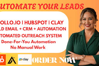 setup clay com, apollo io sequences, hubspot workflows, automation