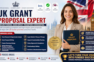 be your UK grant proposal consultant for winning funding