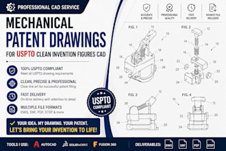 do mechanical patent drawings for uspto clean invention figures cad