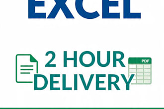 convert PDF to excel accurately in 2 hours